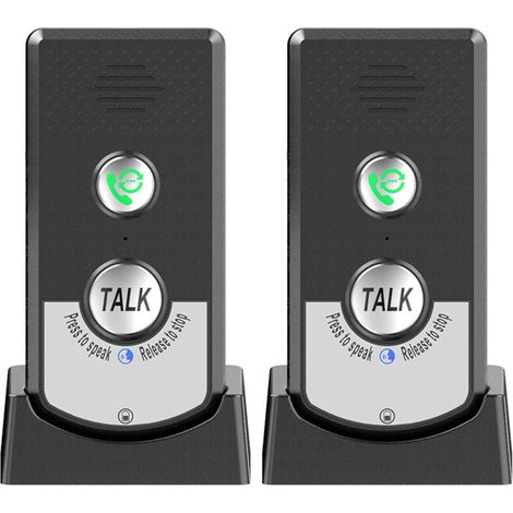 Lot de 2 interphones sans fil – Communication bidirectionnelle – Portée jusqu'à 1000m – Pour personnes âgées – Installation facile (1/5)