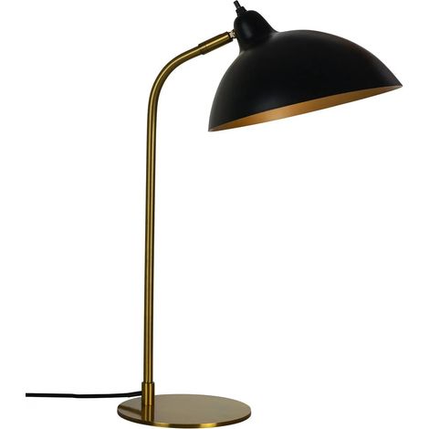 [GEBRAUCHT] B-Ware Dyberg Larsen Tischleuchte Schreibtischlampe Futura Messing Schwarz Matt E14 Led