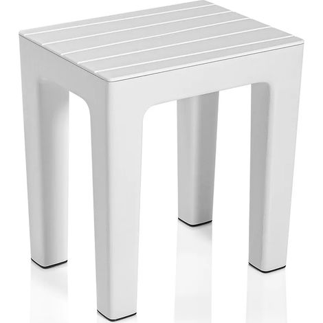 Lello lo sgabello multiuso ad alta resistenza bianco effetto legno
