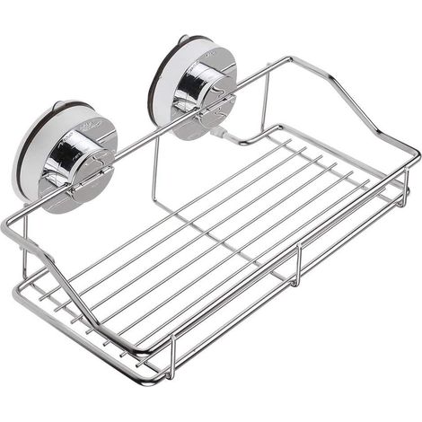 Duschablage, Duschregal ohne Bohren, Edelstahl, Wandmontage, Duschkorb, Organizer-Gestell für Badezimmer, Küche, Gewürze, Shampoo (1/4)