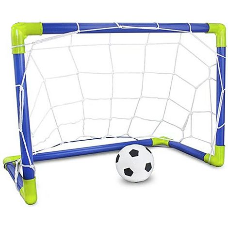 Kit de But Football et Hockey Enfants 2 en 1 avec Ballons et Pompe - Jouets d'Entraînement Sportif Extérieur (1/5)