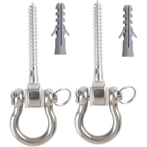 Set di ganci per altalena M8 per impieghi gravosi, 180°, acciaio inossidabile, capacità 1800 libbre, per sedia con sacco di sabbia (1/4)