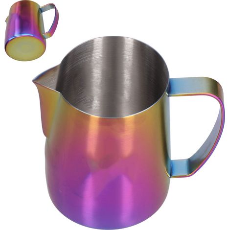 Pitcher à lait 600ml en acier inoxydable pour mousse à café et latte art (1/5)