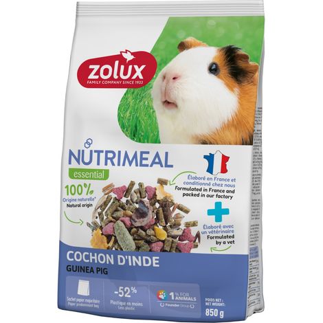 Aliment mélange composé pour cochon d'Inde Nutrimeal sachet de 850 g - zolux (1/3)