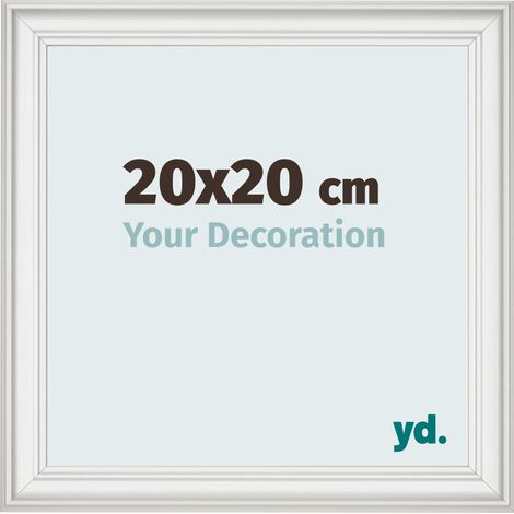 yd. - Cadre photo 20x20 - Blanc Patine - MDF - Lazio