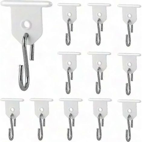 12 Crochets Lumière Auvent en Forme de S, Supports de Lampe pour Tente Camping Extérieur, Maison Fête, Lot de 12 Paires RV (1/5)