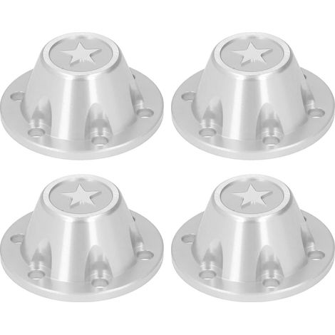 4 Couvercles antipoussière universels en argent pour écrous de roue hexagonaux AXAIL SCX6 1/6 RC, étanches et portables, avec télécommande. (1/5)