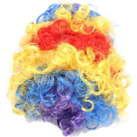 Perruque de clown pour chien, mignonne, attrayante et unique, avec collier et attache pour petits chiens et chats. (1/5)