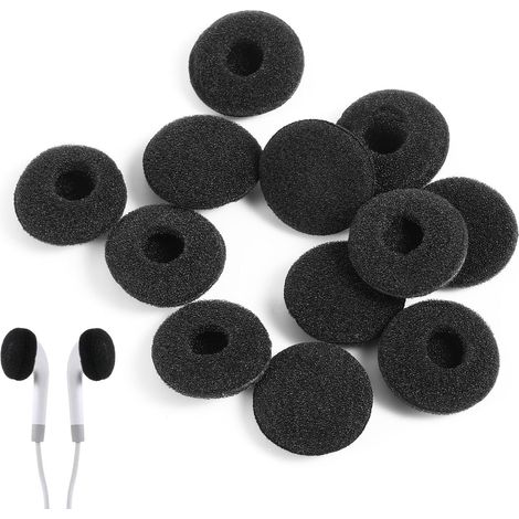 Lot de 12 coussinets d'oreille de rechange en mousse souple - Coussinets d'oreille pour casque audio - Universels - Coussinets en éponge - pour casques MP3 et MP4 (1/5)