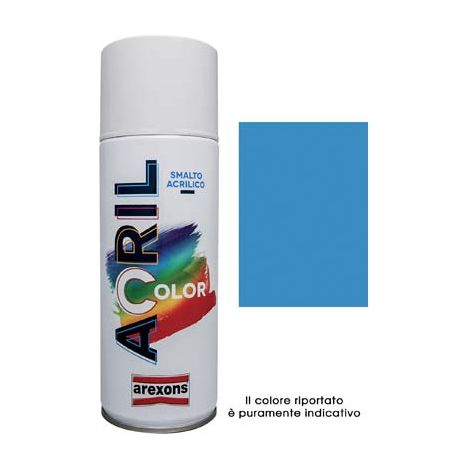 SMALTO SPRAY ACRIL COLOR AREXONS - BLU CHIARO RAL 5012 ML 400- 6 pezzi