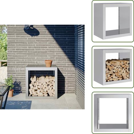 Portant de bois de chauffage 60x40x60 cm acier galvanisé - Support De Bois De Chauffage - Supports De Bois De Chauffage - Magasin De Bûches - Stockage De Bûches (1/5)