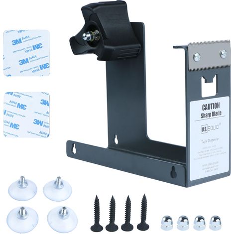 Distributeur de ruban adhésif de bureau – Largeur 2,5 pouces, noyau 3 pouces, 3 options de montage, acier (1/4)
