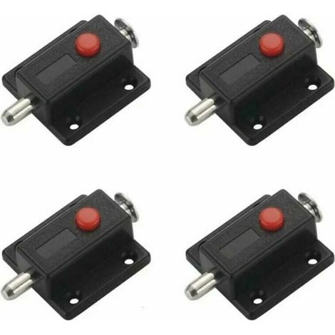 Locks, Automatic Safety Sliding Lock with Spring Button, 4 Pieces YMYNY (1/4)