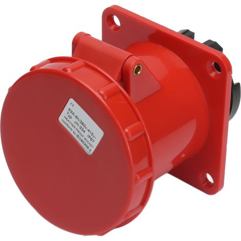 Connecteur étanche industriel 4 broches prise aviation anti-poussière 380V-415V 63A 3P+T IP67 (1/5)