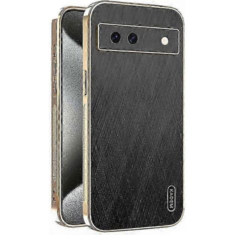 Coque de téléphone Google Pixel 8a, texture soie électroplaquée, protection double couche en PU et TPU, dos résistant, étui fin et léger