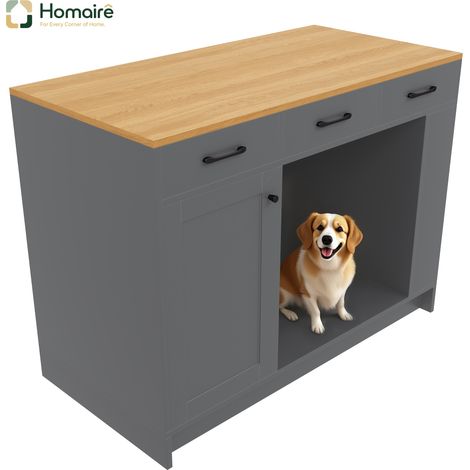 Armoire de rangement en mdf naturelle 120 x 60 x 90 cm HOMAIRE (1/5)
