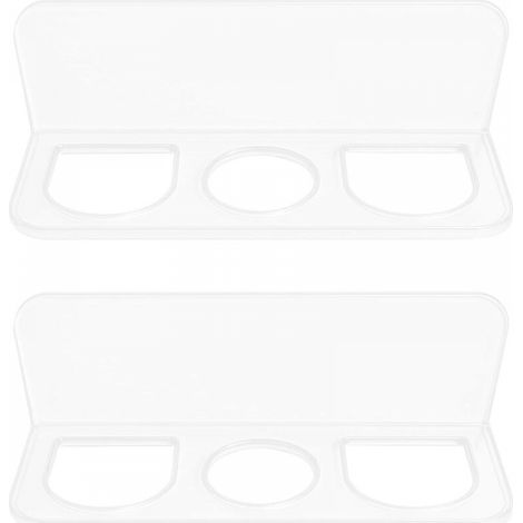 Lot de 2 supports de peigne de salle de bain, support de brosse à cheveux, fournitures de rangement, organisateur d'outils pour cheveux avec trois trous, support mural pour salle d'outils chaude (1/5)
