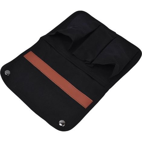 Sacoche de rangement latérale pour chaise Kermit de camping, pochette multifonction noire, porte-objets portable, poche de rangement pour accoudoir. (1/5)