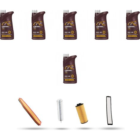Kit tagliando 4 FILTRI e 6L OLIO compatibile con Bmw x3 (E83) 2.0d 130kw dal 2007 al 2010 (1/5)