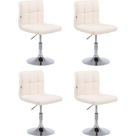 Set 4 sedie da lounge Palma similpelle crema