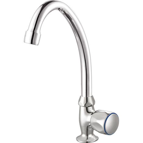Edouard Rousseau – Robinet lave-mains haut chromé – Aérateur économie d’eau – Corps laiton avec bec mobile – Hauteur sous bec 205 mm (1/2)