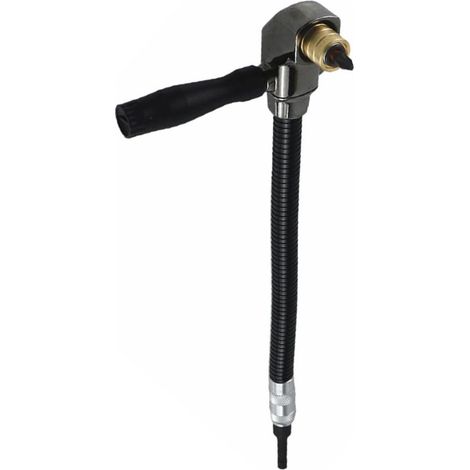 6,35 mm Sechskant-Schraubendreher-Adapter für elektrische Bohrmaschine, 90 Grad rechtwinkliger Aufsatz mit verstellbarer flexibler Verlängerung für enge Platznutzung (1/5)