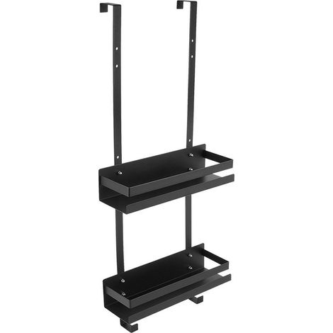 Etagere Douche à Suspendre 74cm Noir 2 niveaus (1/4)