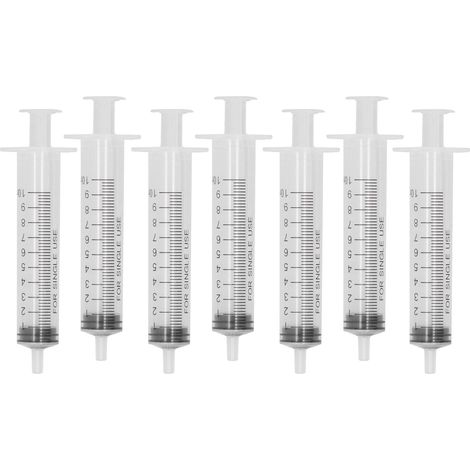 7 seringues doseuses 10 ml pour parfum avec capuchon, outil de remplissage liquide précis, lot de 7 pièces (1/5)