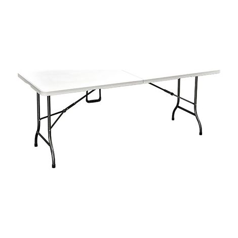 TAVOLO CATERING DOMUS  HDPE BIANCO/ACCIAIO CM 180X75 H.CM 74