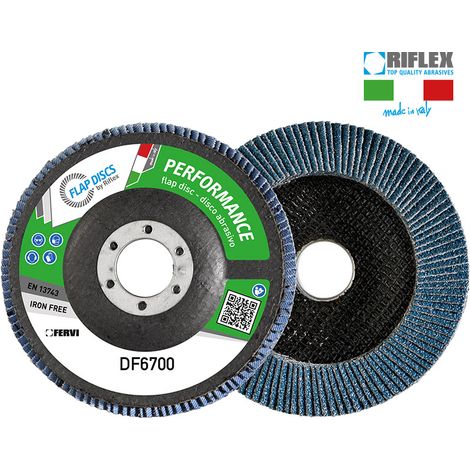 Disco lamellare performance tiger 115mm mm grana 40 zirconio Fervi df6700.112