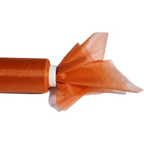 Organza decorativa 16 cm 1 rotolo oro rame (1/2)
