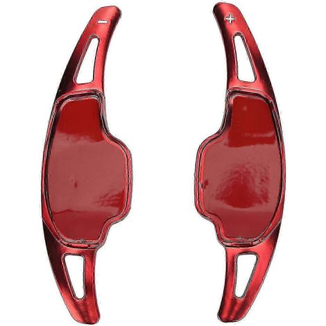 Lot de 2 extensions de palettes de changement de vitesse au volant en ABS rouge, compatibles avec certains modèles. (1/5)