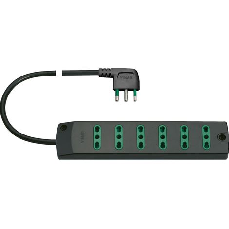 VIMAR - 00406.CC Adaptador multiuso 6P17/11+ S17 90° negro