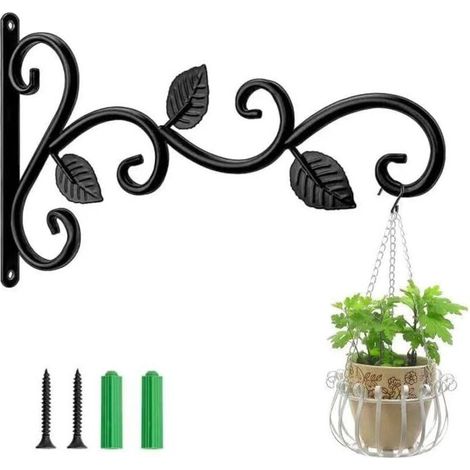 Décoration intérieure extérieure, crochet mural pour suspension de support végétal, crochet végétal pour alimentation des oiseaux, sonnette, lampe, lanterne (1 paquet)