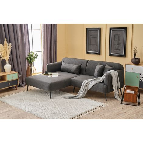 Ecksofa links Revos Anthrazit