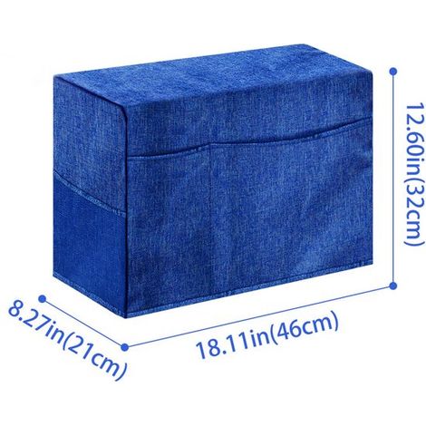 1 Funda protectora azul para máquina de coser,46×21×32cm,Funda plegable para máquina de coser,Resistente al polvo,a los arañazos e impermeable (1/4)