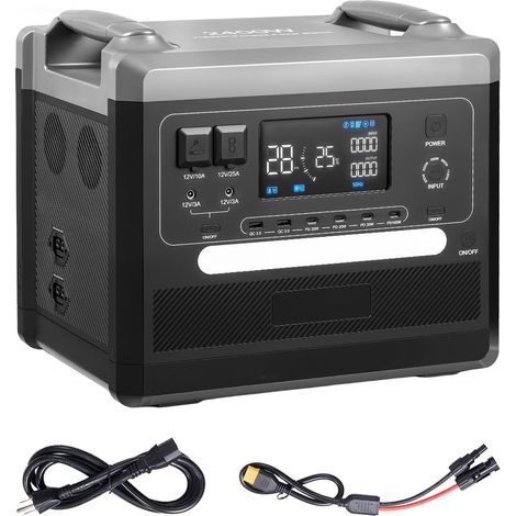 Station Énergie Portable 2400W 2160Wh, Générateur Solaire avec 10 Sorties, Batterie LiFePO4 Extensible, pour Maison Camping Caravane (Panneau Solaire Non Inclus) (1/5)