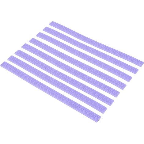 Lot de 8 protège-roues de valise silencieux en silicone violet, pour la plupart des bagages et chaises de maison. Réduction du bruit. (1/5)