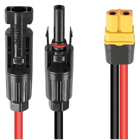 Câble de charge de générateur solaire XT60 vers connecteur de panneau - 12 AWG, 1 pièce (1/5)