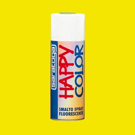 Vernice Spray Fluorescente Acrilico Happy Color Saratoga - Giallo