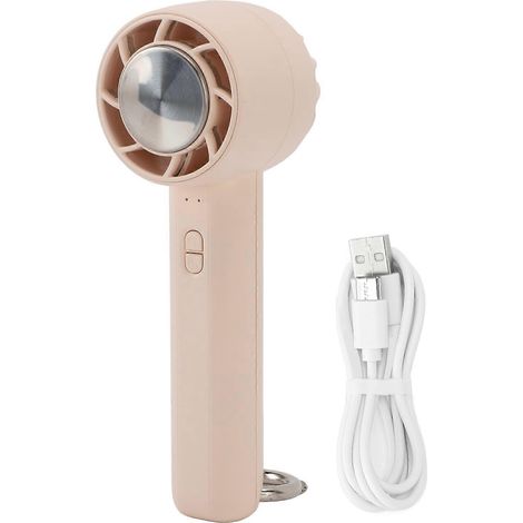 Mini-Taschenventilator mit wiederaufladbarer Elektronikkühlung, leise, kompakt, mit Aufhängehaken für Reisen, Strand und Camping (1/5)