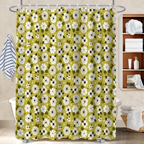 Rideau de bain en polyester 180x180 esthétique bâche polyester douche pour personne allergique (1/5)
