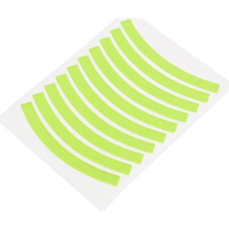 Autocollants réfléchissants pour vélo d'équilibre enfant, bandes adhésives de sécurité pour roues, accessoires vélos jaune fluo (1/5)