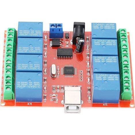 8-Kanal 12V USB-Controller für PC - Intelligentes Relaismodul (1/5)