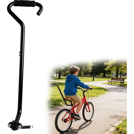 Barre de Poussée D'équilibre, Barre de Poussée pour Vélo d'enfant, Aide à L'apprentissage du Vélo, Barre de Poussée D'entraînement de Vélo pour Enfant Convient aux Vélos d'enfants et aux Draisiennes (1/5)