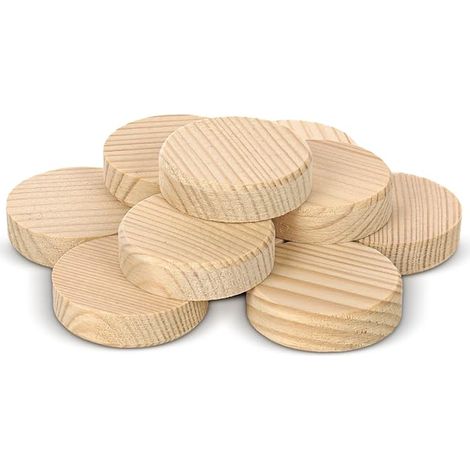 Wooden Plugs 35 mm, Wooden Screw Covers, 35 × 9 mm (1/4)