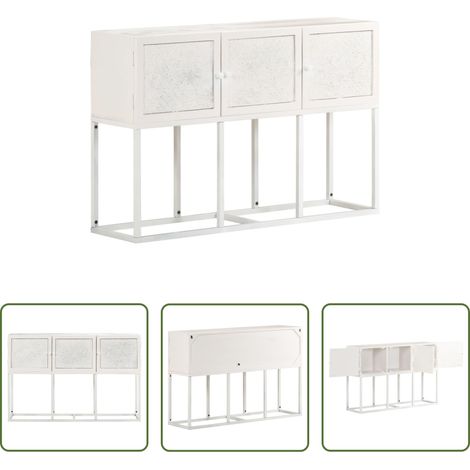 Buffet industriel - Buffet 115x30x76 cm Bois de manguier massif (1/5)