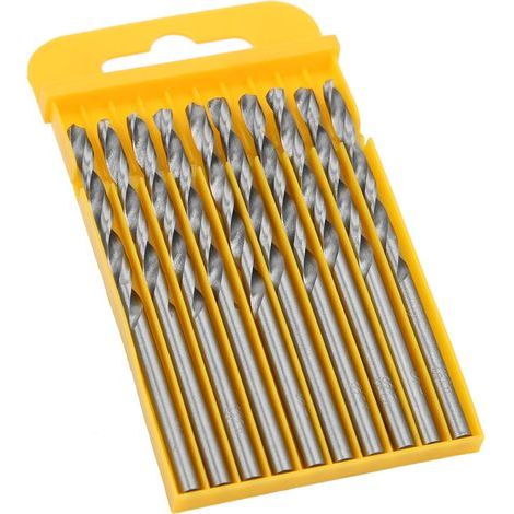 10pcs Twisted Drill Bit High Speed Steel Straight Shank Hole Opener Woodworking Drilling Tool 3.5 10pcs Per Box / 4241 (10pcs/box ) High Speed Steel (1/5)