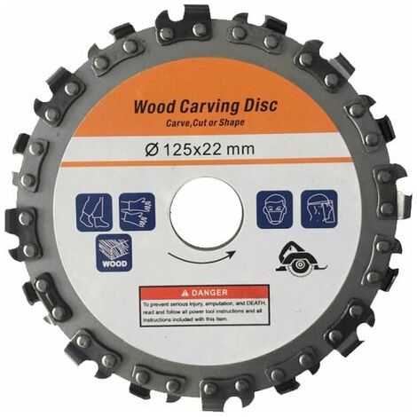 Disque tronçonneuse 125 mm 16 dents pour meuleuse bois (1/4)