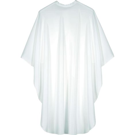 Peignoir/Cape blanc fermeture pression (1/2)